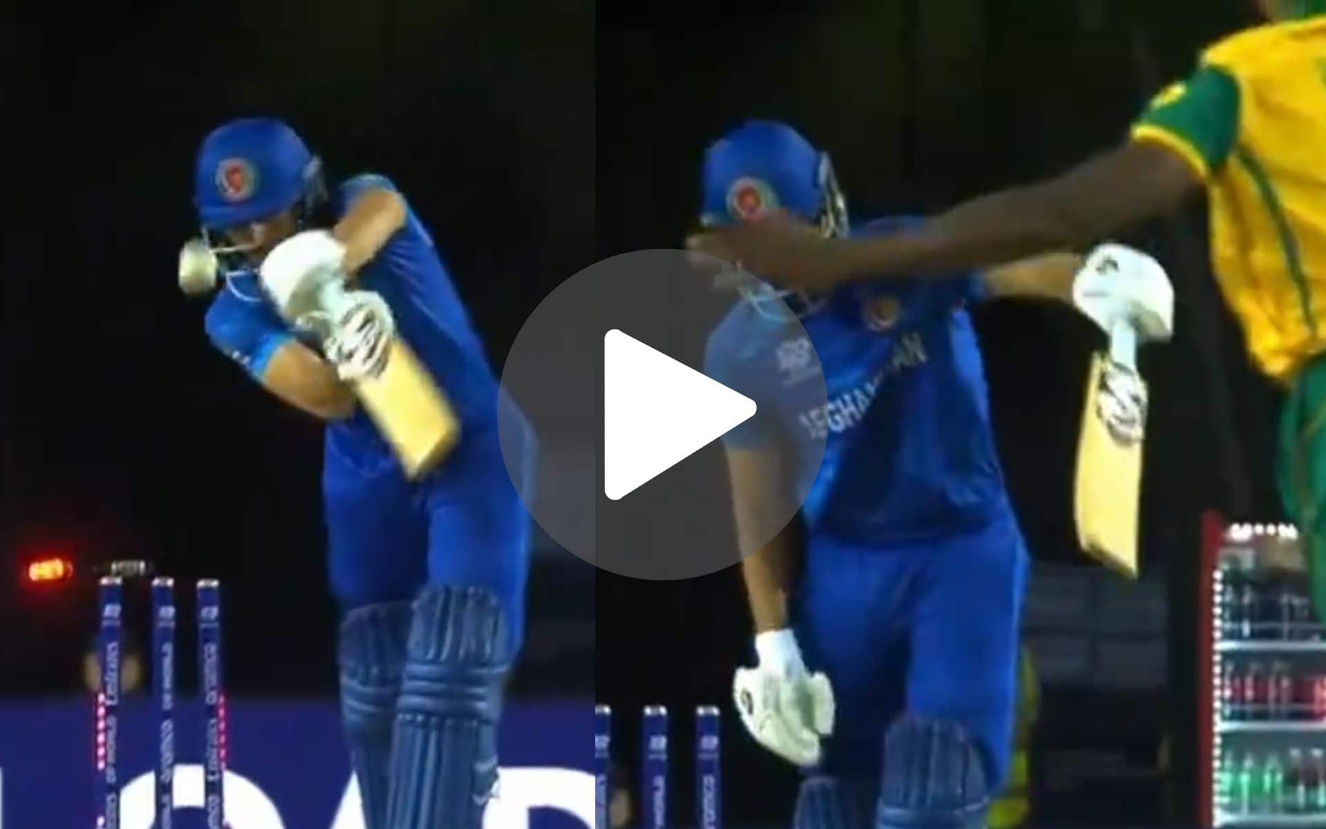 [Watch] Kagiso Rabada Shows His Class As Ibrahim Zadran Fails To Cope Up With Quality Pace Bowling
